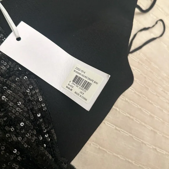 Rebecca Vallance Black Sequin Mini Dress Rebecca Vallance Black Sequin Mini Dress